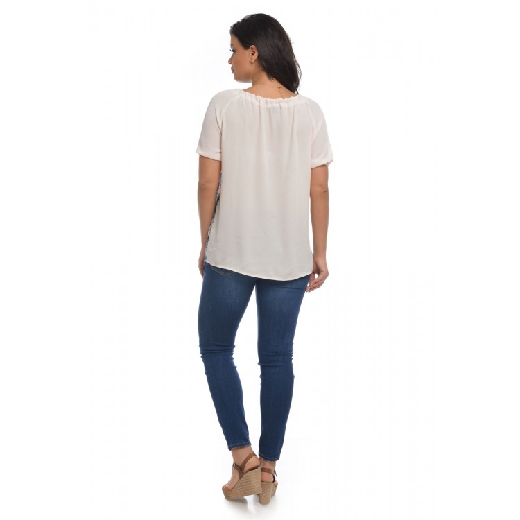 Bluza Dama Alba cu maneca scurta Bluza Dama Alba cu maneca scurta