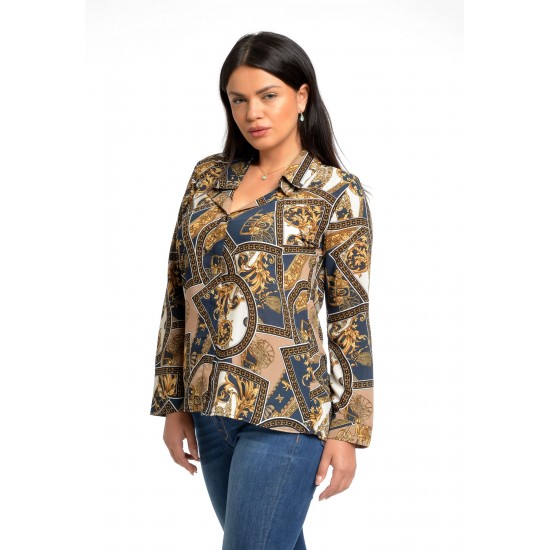 Camasa Dama Multicolor cu Guler Camasa Dama Multicolor cu Guler
