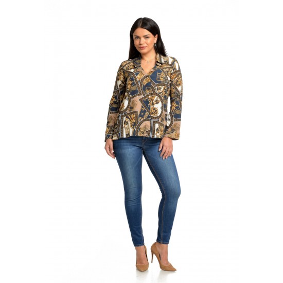 Camasa Dama Multicolor cu Guler Camasa Dama Multicolor cu Guler