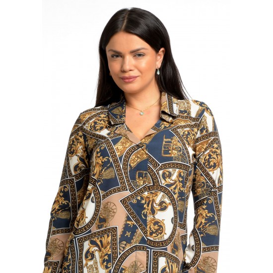 Camasa Dama Multicolor cu Guler Camasa Dama Multicolor cu Guler