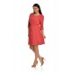 Rochie Rosie Dama cu Buline Albe Rochie Rosie Dama cu Buline Albe