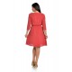 Rochie Rosie Dama cu Buline Albe Rochie Rosie Dama cu Buline Albe