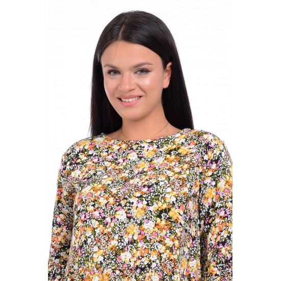 Bluza Dama Peplum Galbena Bluza Dama Peplum Galbena