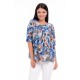 Bluza Dama Ampla cu flori Albastra Bluza Dama Ampla cu flori Albastra
