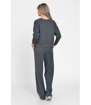 Pantaloni Dama, Casual-Sport, Gri Inchis