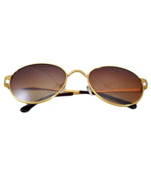 Ochelari de soare model Aviator, Maro - Auriu