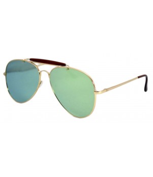 Ochelari de soare Aviator Outdoorsman Verde deschis reflexii - Auriu