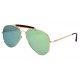 Ochelari de soare Aviator Outdoorsman Verde deschis reflexii - Auriu