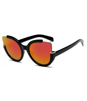 Ochelari de soare Ochi de Pisica Cat eye Rosu Oglinda cu reflexii, Negri
