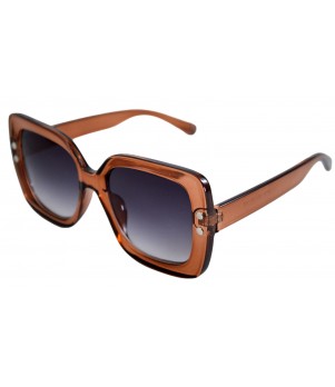 Ochelari de Soare Dama Rectangular Maro Oversized