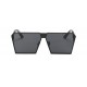 Ochelari de soare Rectangular Plat Oglinda Negri