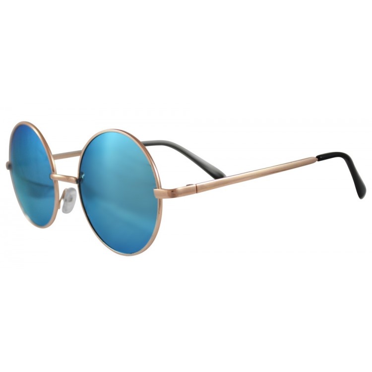 Ochelari de soare Rotunzi Retro John Lennon Albastru cu Auriu Ochelari de soare Rotunzi Retro John Lennon Albastru cu Auriu