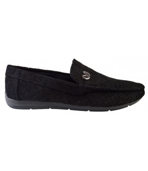 Mocasini barbati, Negri, din material textil