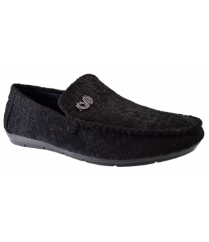 Mocasini barbati, Negri, din material textil