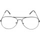 Ochelari de soare cu lentile transparente, protectie UV400 , Aviator, Negru Ochelari de soare cu lentile transparente, protectie UV400 , Aviator, Negru
