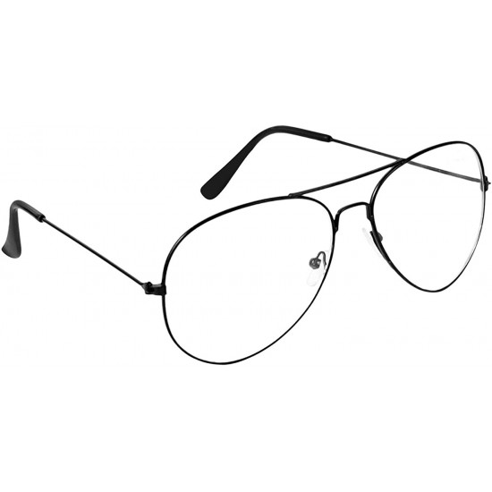 Ochelari de soare cu lentile transparente, protectie UV400 , Aviator, Negru Ochelari de soare cu lentile transparente, protectie UV400 , Aviator, Negru