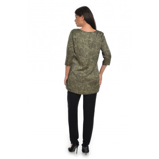 Tunica Dama, Verde, cu imprimeu paisley Tunica Dama, Verde, cu imprimeu paisley