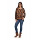 Bluza Dama Multicolora cu Imprimeu Combinat Bluza Dama Multicolora cu Imprimeu Combinat