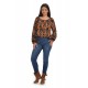 Bluza Dama Multicolora cu Imprimeu Combinat Bluza Dama Multicolora cu Imprimeu Combinat