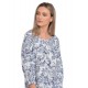 Bluza Dama, Alb Bleumarin Ampla cu model Bluza Dama, Alb Bleumarin Ampla cu model