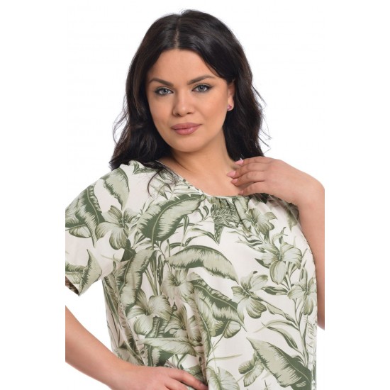 Bluza Dama, Model Floral Verde Bluza Dama, Model Floral Verde