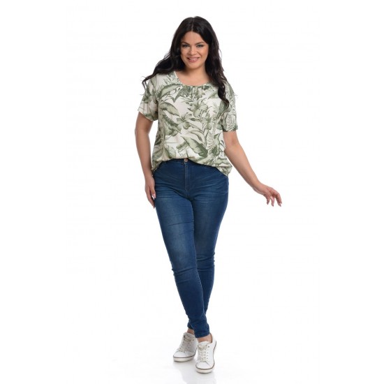 Bluza Dama, Model Floral Verde Bluza Dama, Model Floral Verde