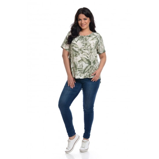 Bluza Dama, Model Floral Verde Bluza Dama, Model Floral Verde