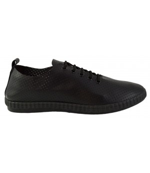 Pantofi Casual Barbatesti, Negri, perforati cu sireturi