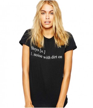 Tricou dama negru - Boys