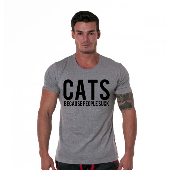 Tricou gri barbati - Cats Tricou gri barbati - Cats