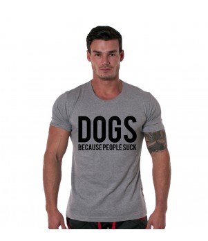 Tricou gri barbati - Dogs