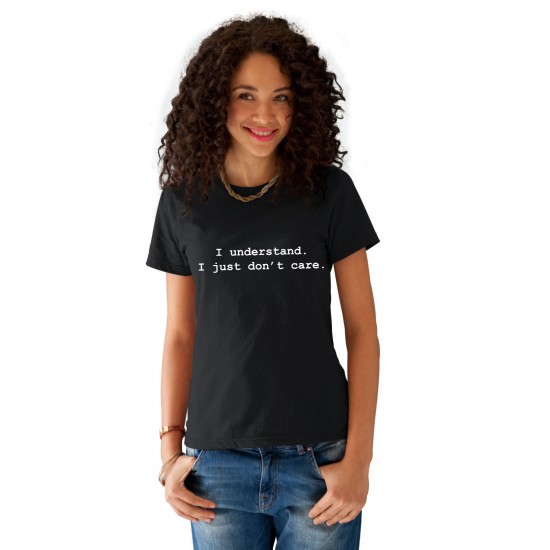Tricou dama negru - I understand Tricou dama negru - I understand