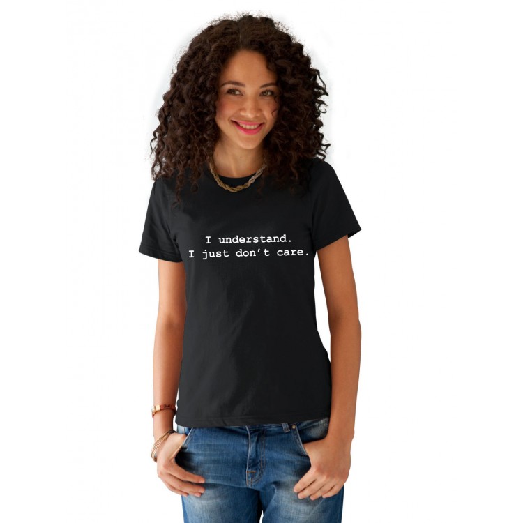 Tricou dama negru - I understand Tricou dama negru - I understand