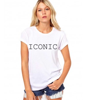 Tricou dama alb -  ICONIC