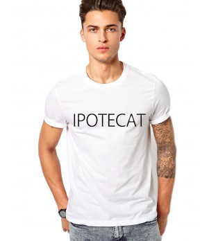 Tricou alb barbati - Ipotecat