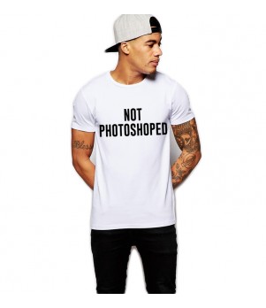 Tricou alb barbati - Not Photoshoped