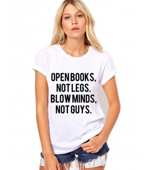 Tricou dama alb  -  Open Books