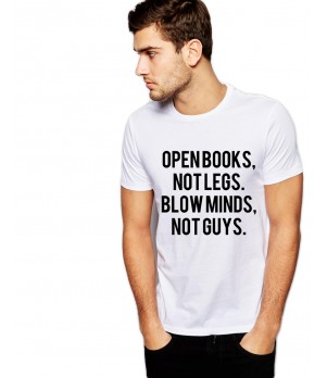 Tricou alb barbati, Open Books