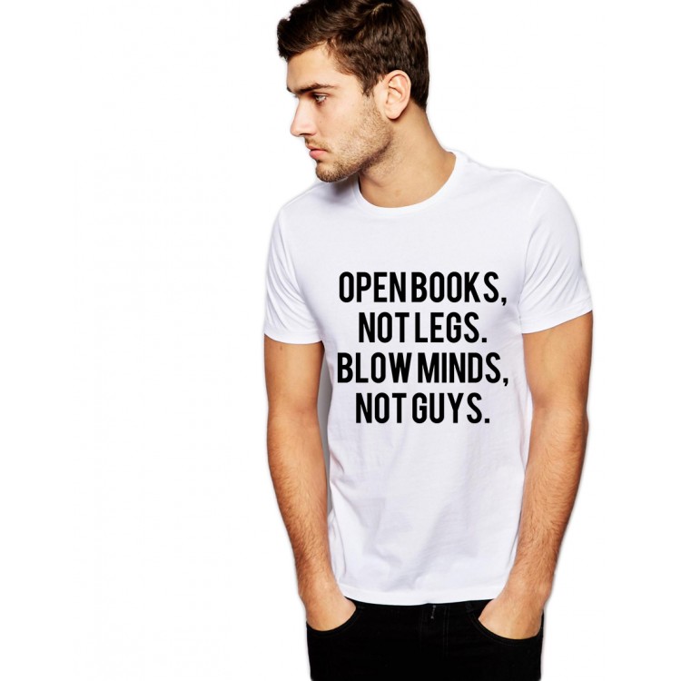 Tricou alb barbati, Open Books