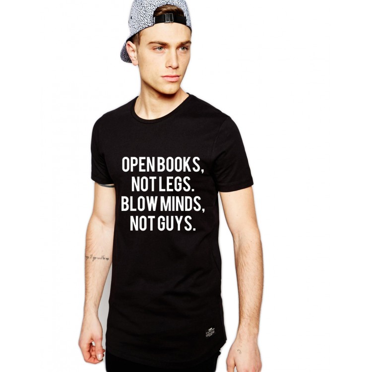 Tricou negru barbati - Open Books Tricou negru barbati - Open Books