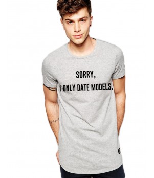 Tricou gri barbati - Sorry, i only date models