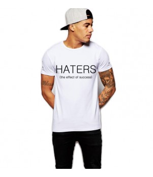Tricou barbati alb - Haters 