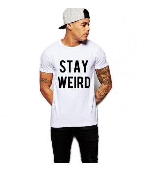 Tricou alb barbati - Stay Wired