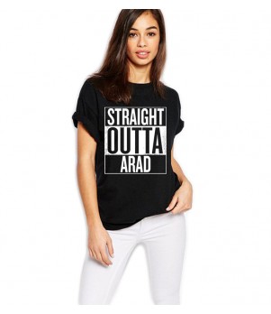 Tricou dama negru - Straight Outta Arad