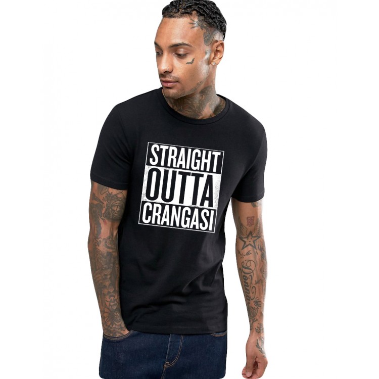 Tricou negru barbati - Straight Outta Crangasi