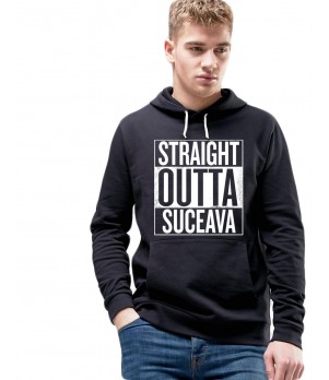 Hanorac Barbati Negru - Straight Outta Suceava