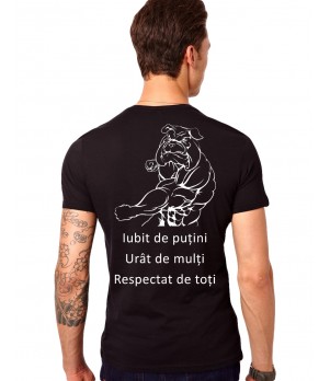 Tricou Negru Barbati - Iubit, urat dar respectat