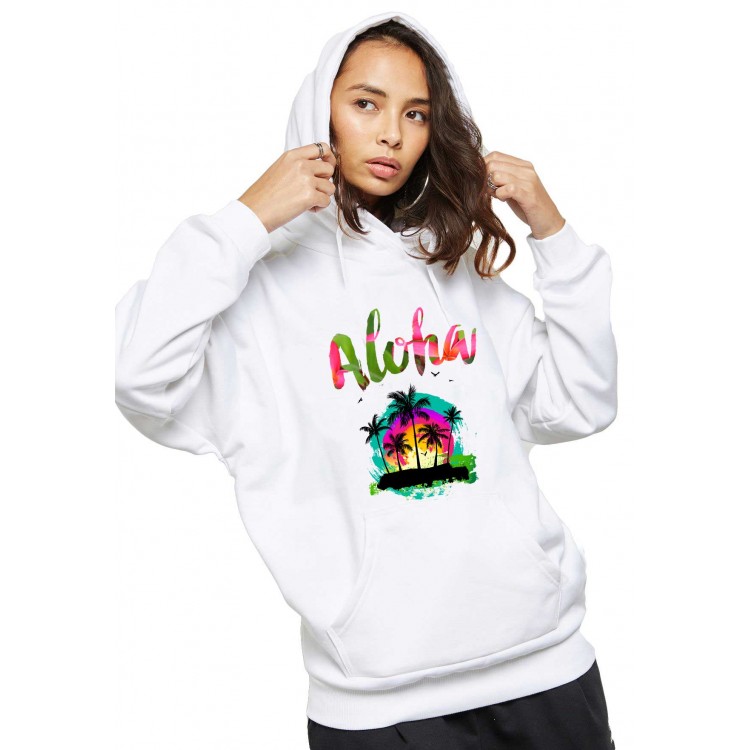 Hanorac dama alb - Aloha Exotic Hanorac dama alb - Aloha Exotic