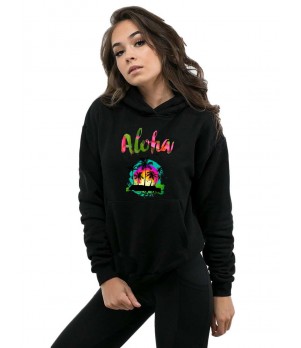 Hanorac dama negru - Aloha Exotic