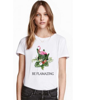 Tricou dama alb - Be Flamazing
